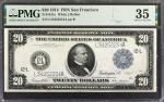 Fr. 1011c. 1914 $20 Federal Reserve Note. San Francisco. PMG Choice Very Fine 35.