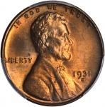 1931-S Lincoln Cent. MS-65 RD (PCGS).