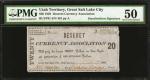 Great Salt Lake City, Utah Territory. Deseret Currency Association. Feb. 17, 1858. $20. PMG About Un