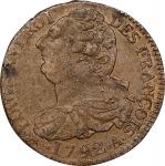 FRANCE. 2 Sols, 1792-A/Year 4. Paris Mint. Louis XVI. PCGS AU-58.