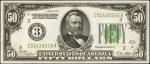 Friedberg 2100-C. 1928 $50  Federal Reserve Note. Philadelphia. PMG Gem Uncirculated 66 EPQ.