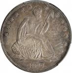 1877-S Liberty Seated Half Dollar. Type II Reverse. Very Small S. MS-62 (PCGS). CAC.