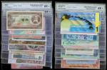 Mixed lot of 27 World banknotes, including Antarctica $1, 2011, Bhutan, 1 ngultrum, 2006, British Ar