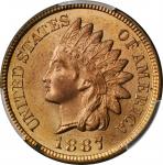 1887 Indian Cent. MS-65 RD (PCGS).