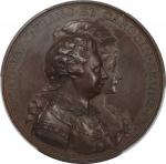 GREAT BRITAIN. Marriage of Prince George & Caroline Bronze Medal, 1797. PCGS SPECIMEN-63.
