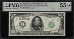 Fr. 2212-J. 1934A $1000 Federal Reserve Note. Kansas City. PMG About Uncirculated 55 EPQ*.