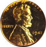 1941 Lincoln Cent. Proof-65 RD (PCGS). OGH.