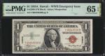 Fr. 2300. 1935A $1  Hawaii Emergency Note. PMG Gem Uncirculated 65 EPQ.