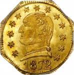 1872 Octagonal 25 Cents. BG-722, Musante-GW 818, Baker-503. Rarity-4-. Washington Head. MS-67 (PCGS)