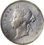 1893年香港半圆银币，大圈版，PCGS XF Detail，严重清洗