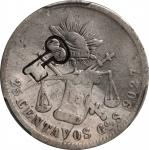 CUBA. Cuba - Mexico. 25 Centavos, ND (1872-77). PCGS Genuine--Harshly Cleaned, Fine Details.