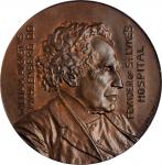 1896 William Augustus Muhlenberg / New St. Lukes Hospital Medal. Bronze. 51 mm. By Victor David Bren