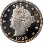 1898 Liberty Head Nickel. Proof-66+ Deep Cameo (PCGS). CAC.