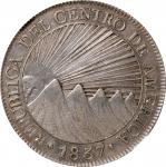 GUATEMALA. Central American Republic. 8 Reales, 1837-NG BA. Neuva Guatemala Mint. NGC AU-53.