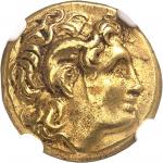 GRÈCE ANTIQUEThrace (royaume de), Lysimaque (323-281 av. J.-C.). Statère d’or ND (IIIe s. av. J.-C.)