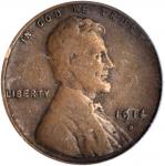 1914-D Lincoln Cent. VG-10 BN (PCGS).