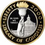 2000-W Library of Congress Bicentennial Bimetallic $10. Proof-70 Deep Cameo (PCGS).
