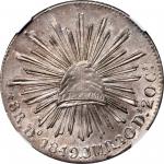 MEXICO. 8 Reales, 1849-Do JMR. Durango Mint. NGC MS-63.