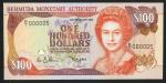 BERMUDA, Bermuda Monetary Authority, $100, 20 February 1989, serial number B/1 000005, signatures Ma