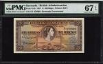 Bermuda Government, 5 shillings, 1 May 1957, serial number S/1 670800, (Pick 18b, TBB B119b), in PMG