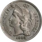 1882 Nickel Three-Cent Piece. Proof-55 (PCGS).