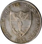 COLOMBIA. 8 Reales, 1837-BOGOTA RS. Bogota Mint. PCGS AU-50 Gold Shield.