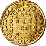 BRAZIL. 10000 Reis, 1726-M. Minas Gerais Mint. Joao V. PCGS AU-58 Gold Shield.