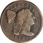 1795 Liberty Cap Cent. S-76B. Rarity-1. Plain Edge. Fine-15 (PCGS).