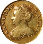 GREAT BRITAIN. 1/2 Guinea, 1710. London Mint. Anne. PCGS EF-45.