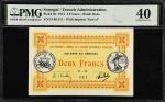 SENEGAL. French Administration. 2 Francs, 1917. P-3b. PMG Extremely Fine 40.