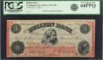 Washington, District of Columbia. Bullion Bank. 1862. $3. PCGS Currency Very Choice New 64 PPQ.