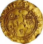 SPAIN. Excellente, ND (1497-1504)-S. Seville Mint. Ferdinand V & Isabel I. NGC MS-63.