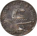 1788 New Jersey Copper. Maris 67-v, W-5510. Rarity-1. Horses Head Right. AU-58 (PCGS).