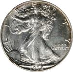 1938-D Walking Liberty Half Dollar. MS-63 * (NGC).