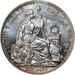 1915-FG 秘鲁索尔银币，NGC MS65，带原光，#3072843-016