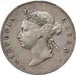 1891年香港半圆银币。伦敦造币厂。(t) HONG KONG (SAR). 50 Cents, 1891. London Mint. Victoria. PCGS EF-40.