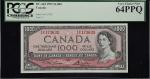 CANADA. Bank of Canada. $1000, 1954. BC-44d. PCGS Currency Very Choice New 64 PPQ.