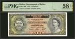 BELIZE. The Government of Belize. 10 Dollars, 1975. P-36b. PMG Choice About Uncirculated 58 EPQ.