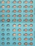1946-1964年美国罗斯福像10美分银币大全套共48枚，含D版、P版、光版，美国钱币定位册装，近未使用品