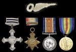 An outstanding Great War D.F.C. group of four awarded to Lieutenant F. M. Loly, Royal Flying Corps a