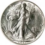 1917-S Walking Liberty Half Dollar. Obverse Mintmark. MS-63 (PCGS).