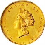 1854 Gold Dollar. Type II. AU-58 (PCGS).