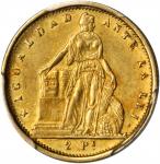 CHILE. 2 Pesos, 1857-So. PCGS AU-55 Secure Holder.