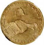 1861/0-Go PF.年墨西哥8埃斯库多金币。瓜纳华托铸币厂。 MEXICO. 8 Escudos, 1861/0-Go PF. Guanajuato Mint. NGC MS-61.
