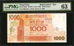 2003年中国银行香港有限公司壹仟圆。替补券。(t) HONG KONG. Bank of China. 1000 Dollars, 2003. P-339a*. Replacement. PMG C