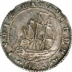 1802年荷兰东印度巴达维亚共和国1盾。 NETHERLANDS EAST INDIES. Batavian Republic. Gulden, 1802. Enkhuizen Mint. NGC A