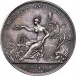 1838 American Institute, The Furst Medal. Harkness Ny-10. Silver. About Uncirculated, Light Scratche