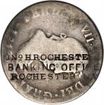 New York--Rochester. JNO. H. ROCHESTENS / BANKING OFFICE / ROCHESTER N.Y. on an 1813 Mexico City 2 r