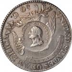 1824 Washington and Lafayette countermarks on an 1824/1 O-101a Capped Bust half dollar. Musante GW-1