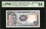 VIETNAM, SOUTH. National Bank. 500 Dong, ND (1966). P-23s1. Specimen. PMG Choice Uncirculated 64.